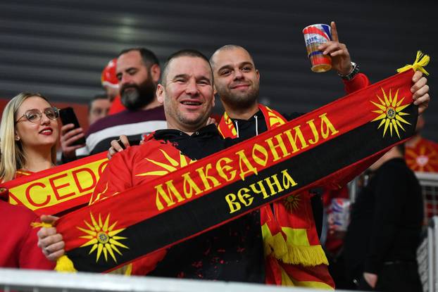 Varaždin: Navijači na utakmici IHF Svjetskog rukometnog prvenstva 2025., Mađarska - Sjeverna Makedonija