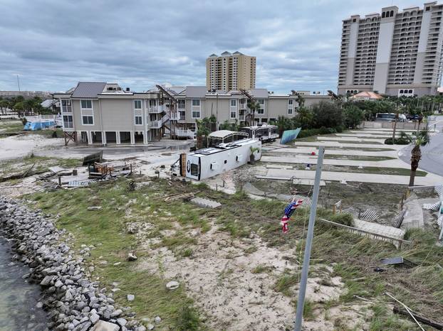Aftermath of Hurricane Isaias, in Gulf Breeze, Florida