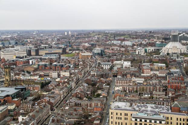 Panorama view of Liverpool