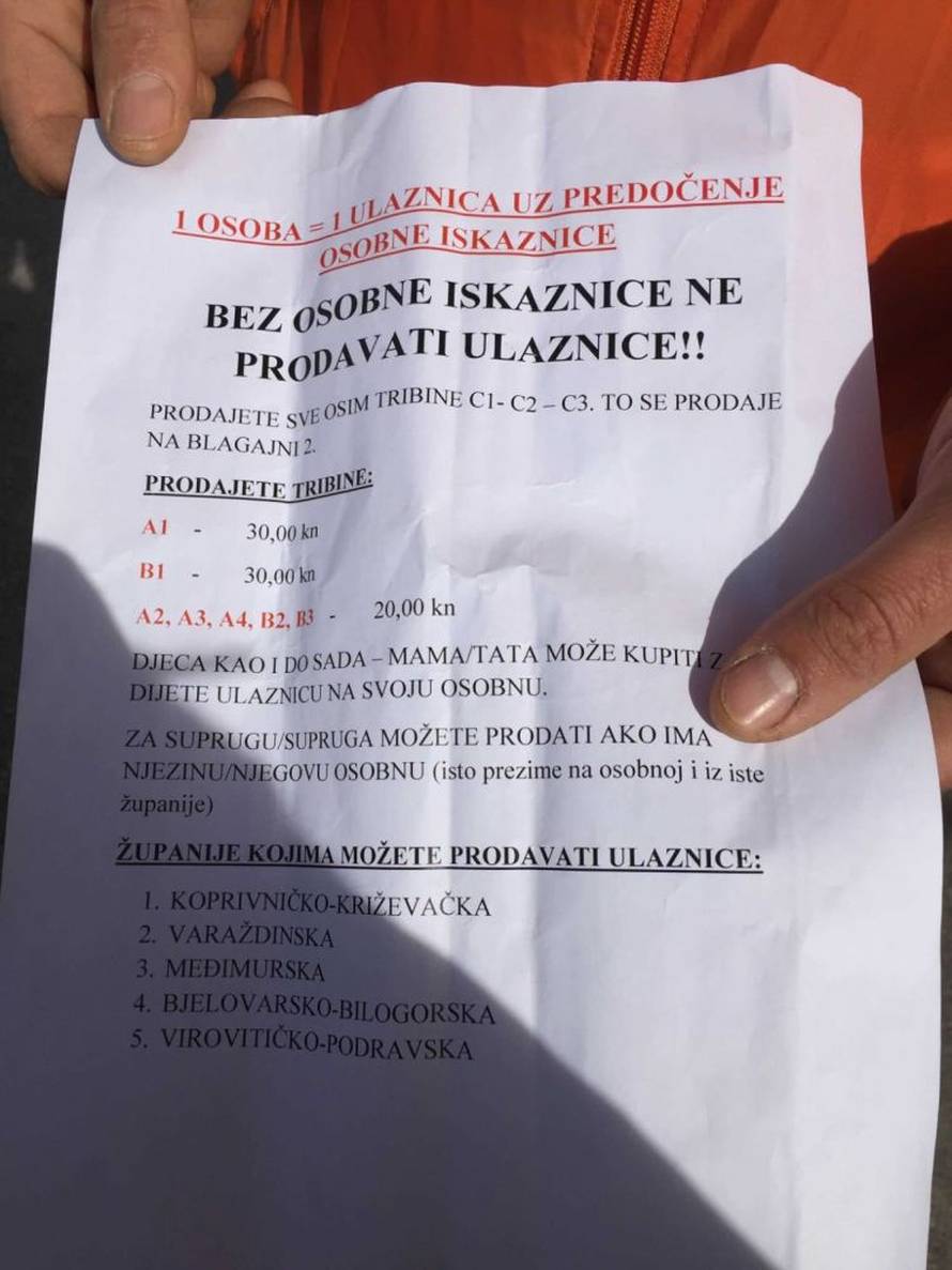 Sramota u Koprivnici: Ulaznice prodavali samo za pet županija