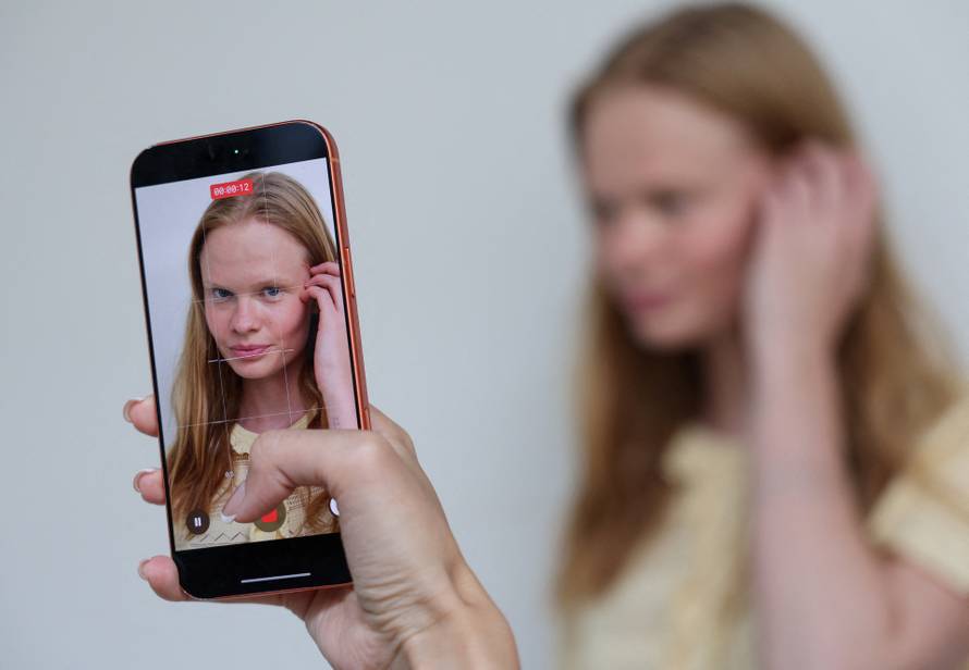Russian model Anastasia Kostromitina, who goes viral with striking likeness to Norway's Erling Haaland, poses in Moscow