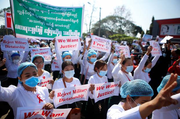 Rally against military coup in Naypyitaw