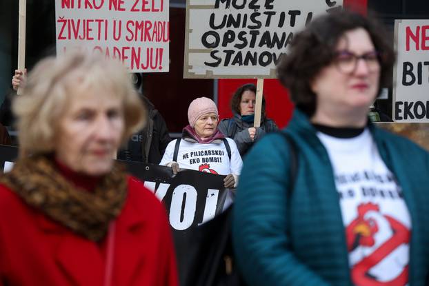 Prosvjed protiv mega klaonice peradi u Sisku ispred Ministarstva zaštite okoliša i zelene tranzicije 