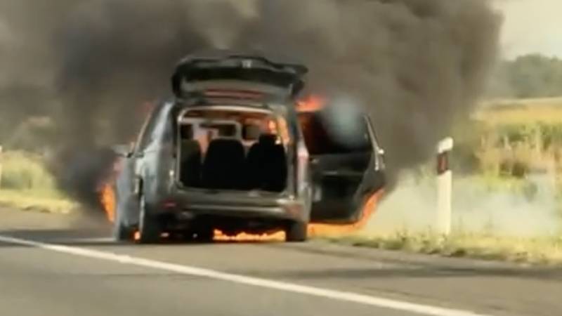 Gorela vozila na avtocesti A3 in v Splitu