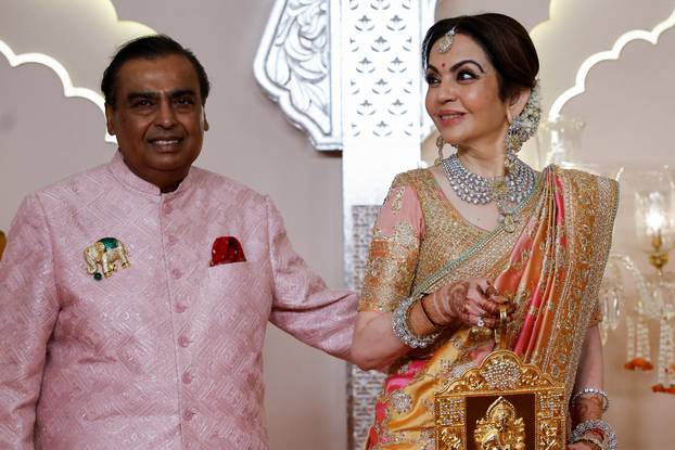 Wedding of Indian billionaire Mukesh Ambani's youngest son