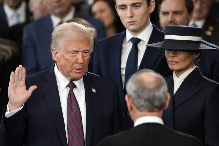 Trump and Vance Swearing-In at the US Capitol