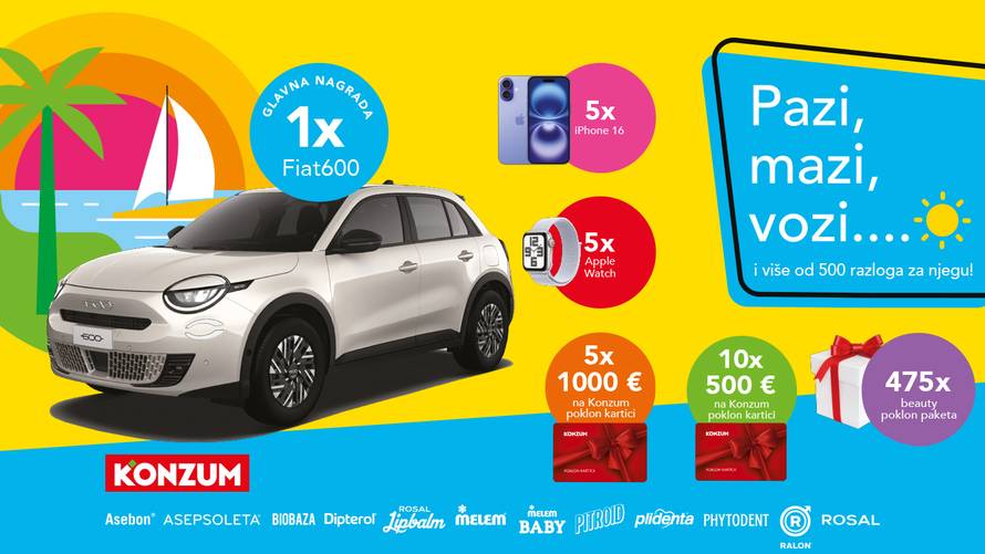 U Konzumu je počela je 5. jubilarna nagradna igra  “Pazi, mazi, vozi…”