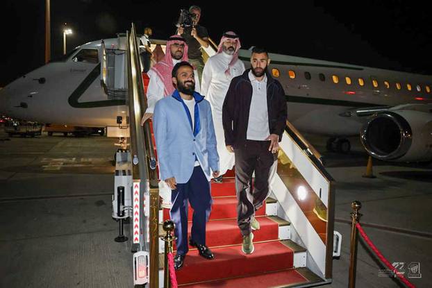 Al Ittihad's soccer player Benzema arrives in Jeddah