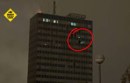 Širi se snimka na kojoj se vide misteriozna svjetla dok gori Vjesnik. Policija sve istražuje