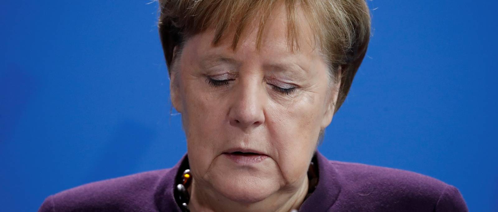 German Chancellor Angela Merkel gives a statement in Berlin