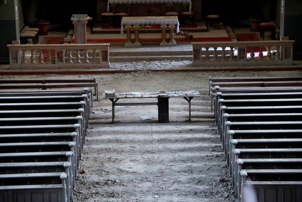 Zagreb: Bazilika Presvetog Srca Isusovog u Palmotićevoj ulici koja je uništena u potresu