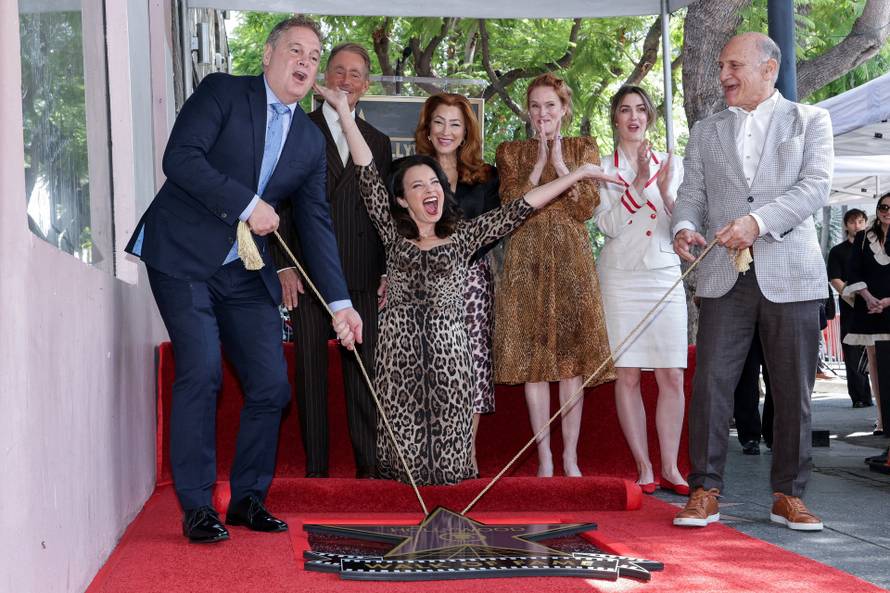 Actor Fran Drescher unveils her star on the Hollywood Walk of Fame in Los Angeles