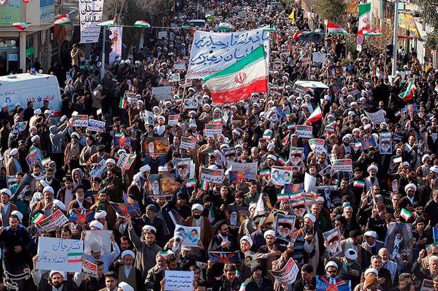 People take part in pro-government rallies, Iran