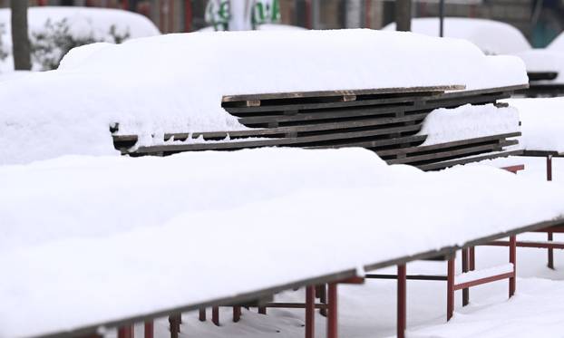 Zagreb: Britanski trg pod snijegom