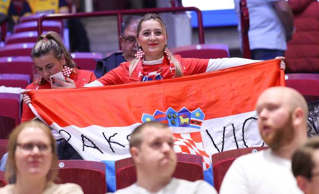 Susret Švedske i Hrvatske u prvom krugu EHF Europskog prvenstva, navijači
