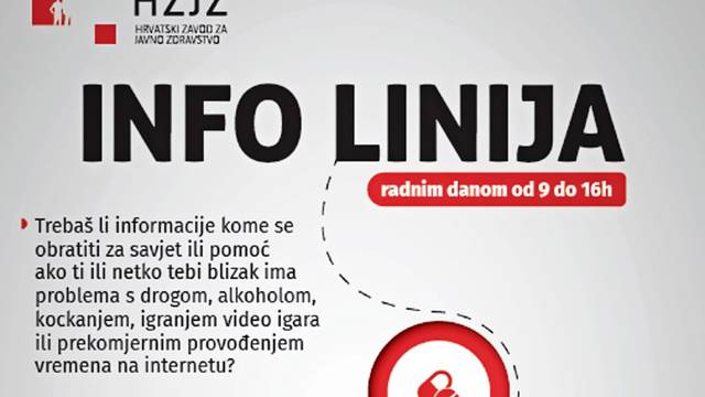 HZJZ otvorio svoju Info liniju za ovisnosti, daju savjete i podršku