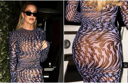 Khloe Kardashian je u prozirnoj haljini  stigla na rođendansku zabavu i guzom mamila poglede