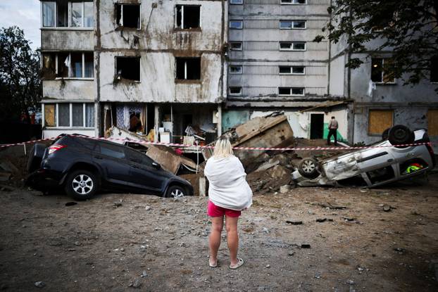 Aftermath of Russian missile and drone attack in Kyiv