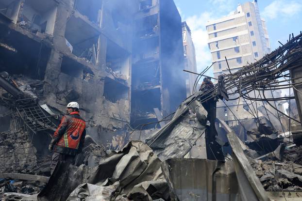 Aftermath of an Israeli strike carried out on Wednesday, in Al-Mazraa in Beirut