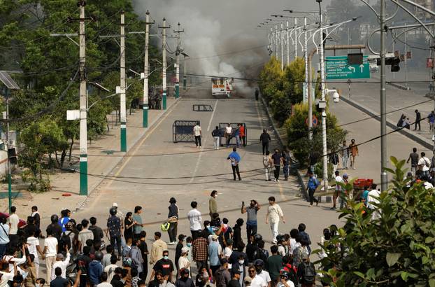 Protest against corruption and the government’s decision to block several social media platforms, in Kathmandu