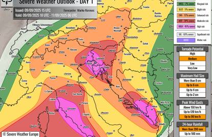 Opasan ciklon nad Hrvatskom: 'Prijete ogromne količine kiše i katastrofalne bujične poplave!'