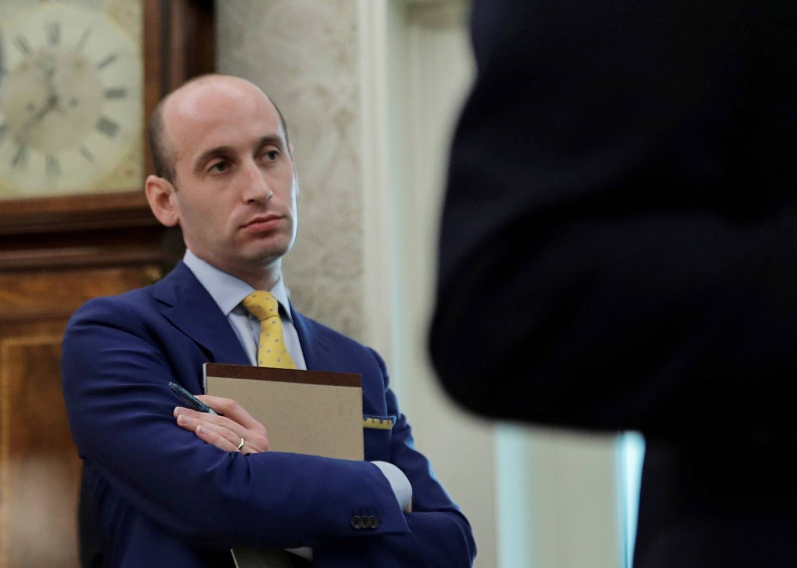 FILE PHOTO: White House advisor Miller attends Trump law enforcement briefing at the White House in Washington