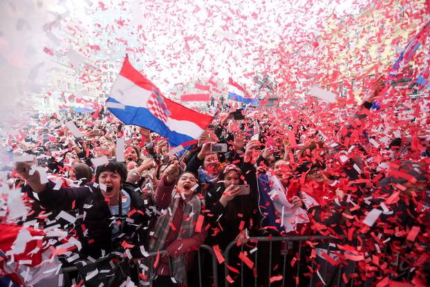 Doček srebrnih reprezentativaca na Trgu bana Josipa Jelačića