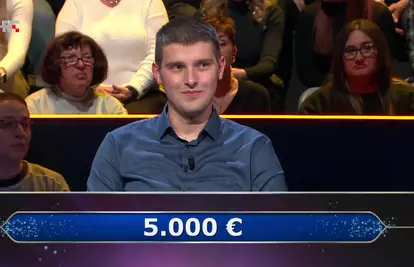 Alen u 'Milijunašu' tražio pomoć publike pa otišao doma s 5000 eura. Znate li vi točan odgovor?
