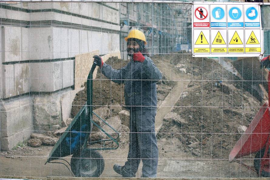 Zagreb: Strani radnik na gradilištu