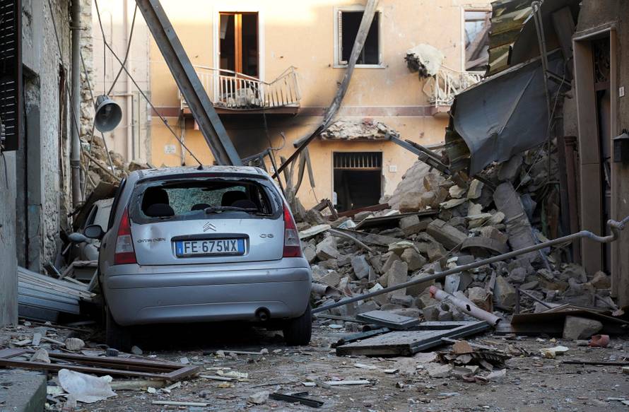 Four-storey building collapsed following a gas explosion, in Ravanusa