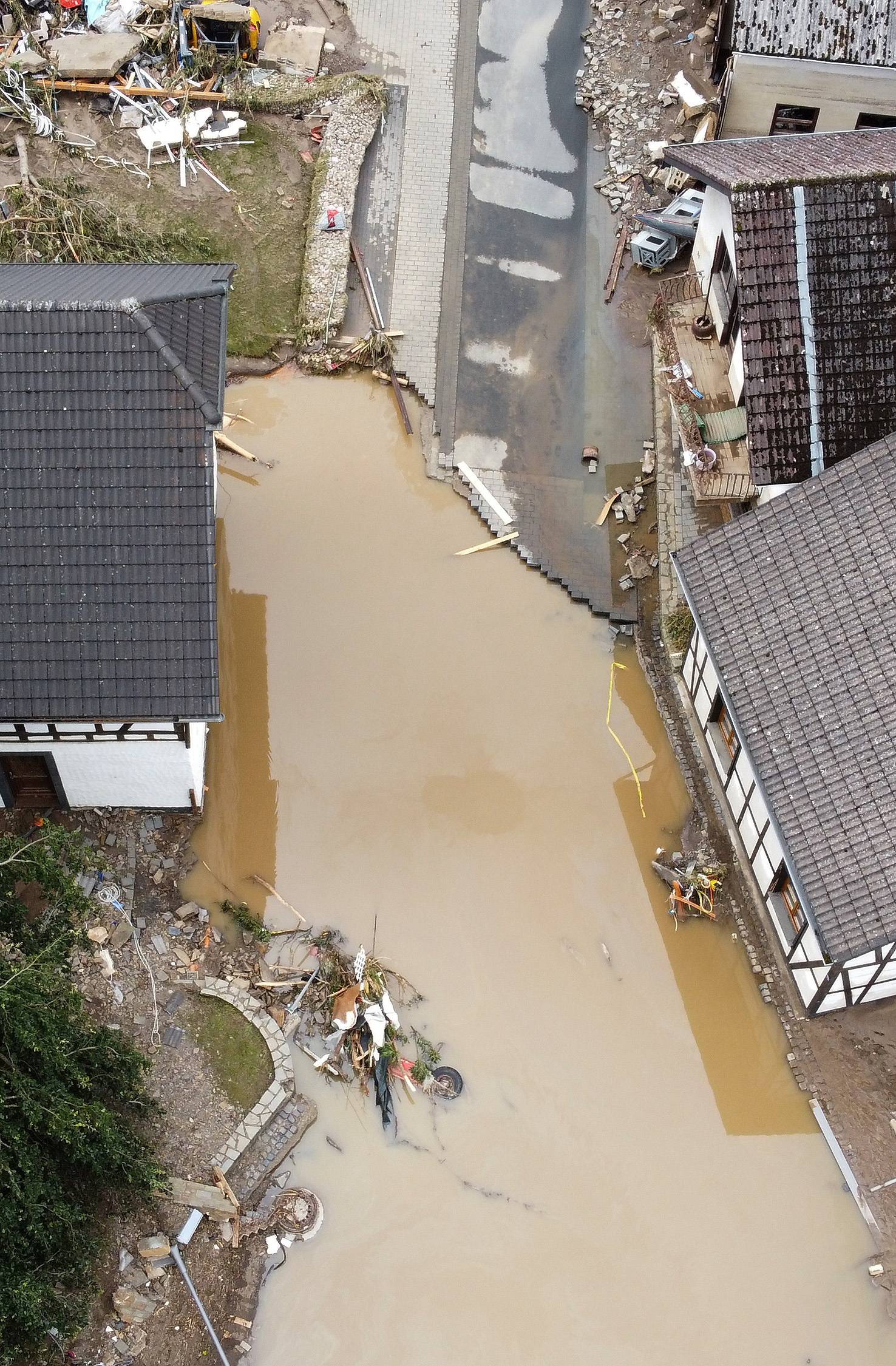 A general view of flood-affected area following heavy rainfalls in Schuld