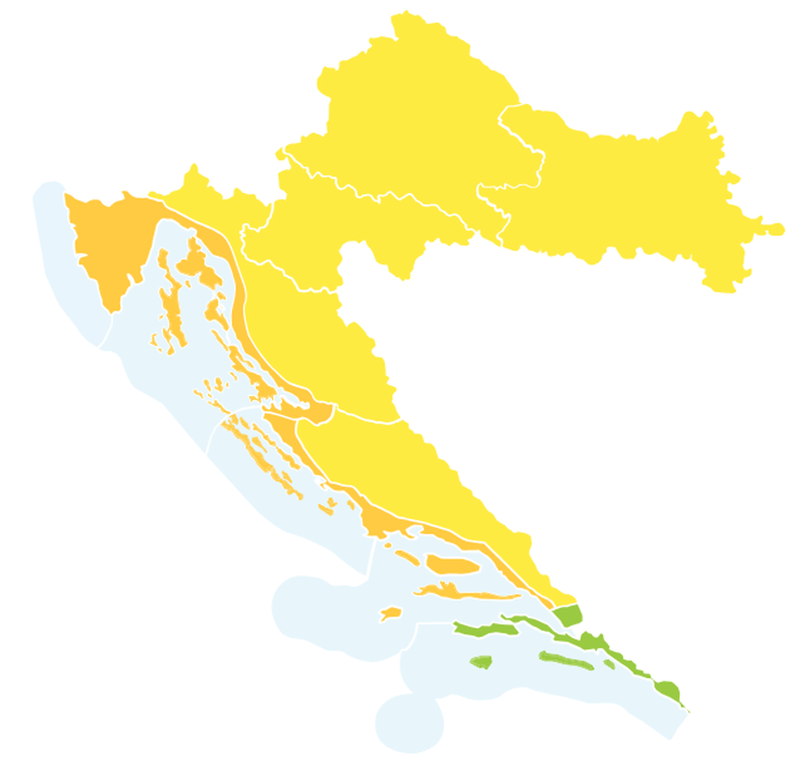 Pali se meteoalarm: Stižu lokalno obilniji pljuskovi s grmljavinom, moguće i poplave