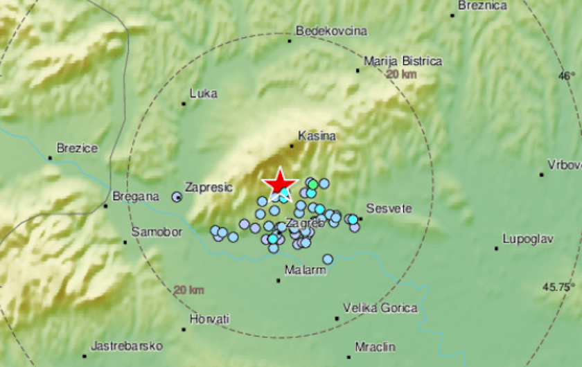 Opet se treslo: Potres od 2,4 Richtera probudio Zagrepčane