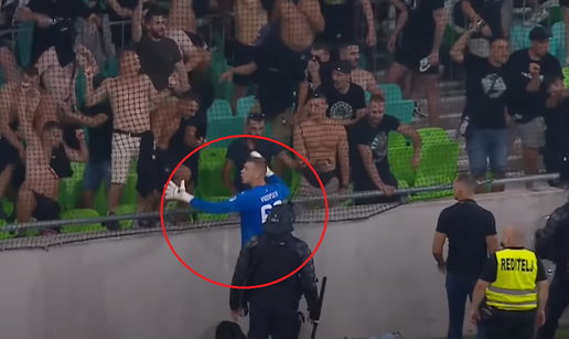 VIDEO Golman Olimpije spriječio makljažu: Molio svoje navijače da se ne sukobe s Armadom...