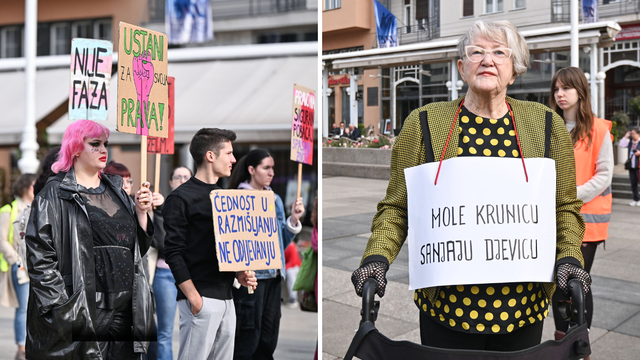 Poznata zagrebačka aktivistica na Trgu poručila moliteljima: 'Mole krunicu, sanjaju djevicu'