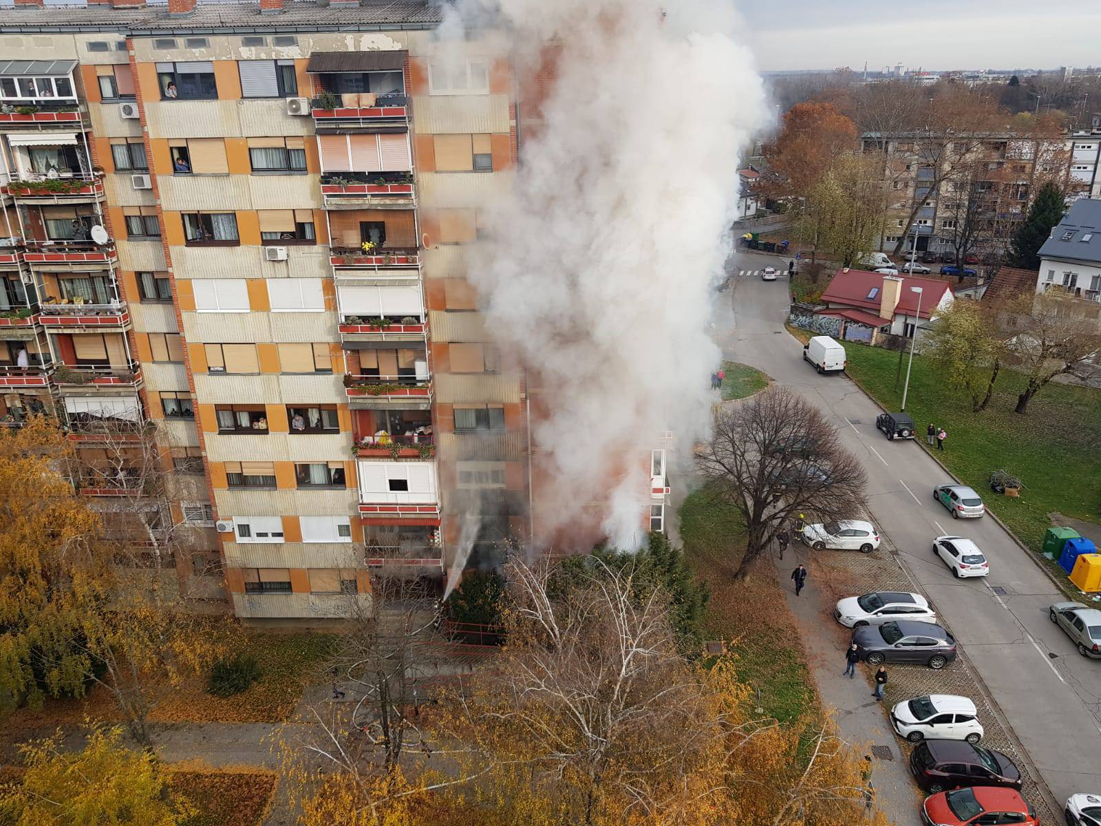 Drama u Zagrebu: Gorio stan, vatrogasci izvukli baku i psa