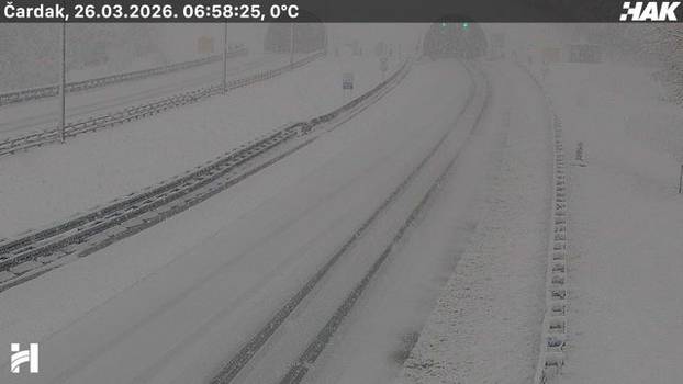 FOTO SNIJEG ZAMEO CESTU Evo kako izgleda A6 Zagreb - Rijeka