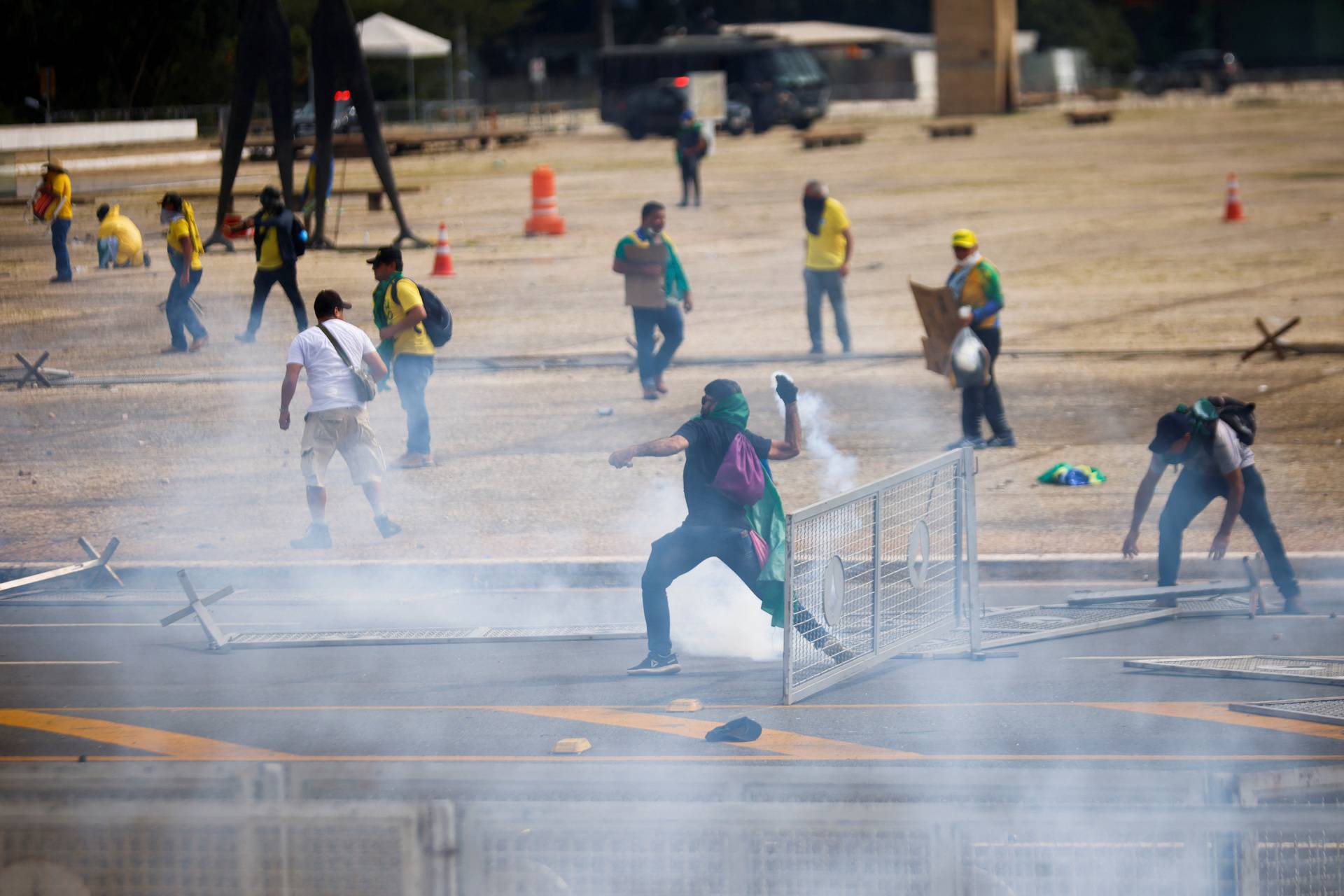 Supporters of Brazil's former President Jair Bolsonaro demonstrate against President Luiz Inacio Lula da Silva, in Brasilia