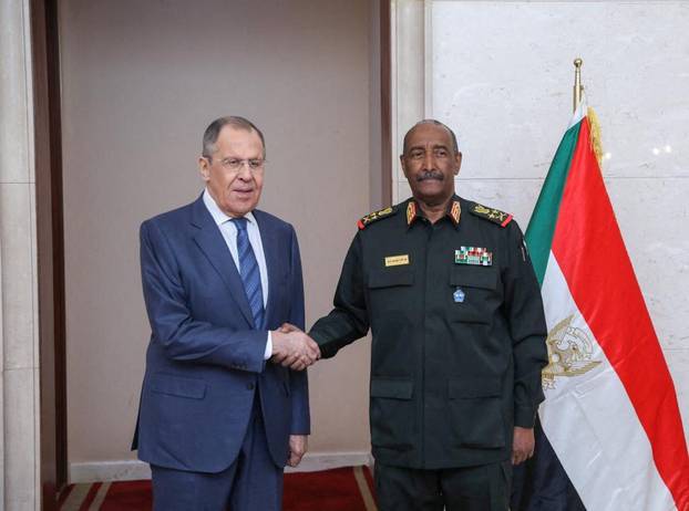 Sudan's ruling General Abdel Fattah al-Burhan meets Russian Foreign Minister Sergei Lavrov in Khartoum