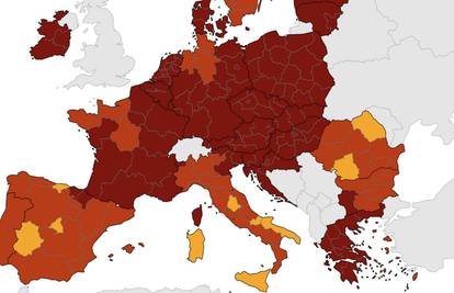 ECDC objavio novu koronakartu, Hrvatska je i dalje tamnocrvena