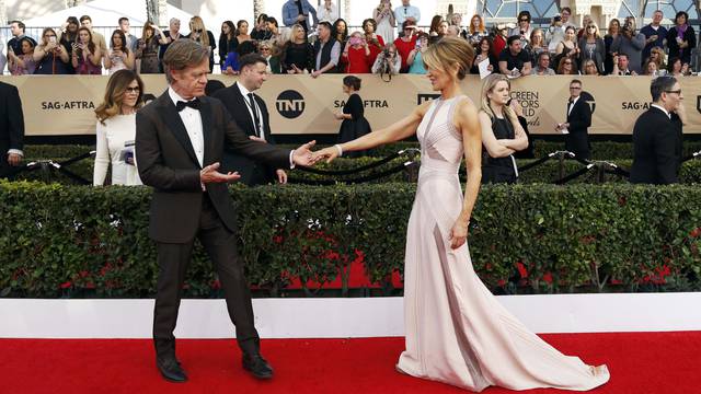 William H. Macy and Felicity Huffman arrive at the 23rd Screen Actors Guild Awards in Los Angeles