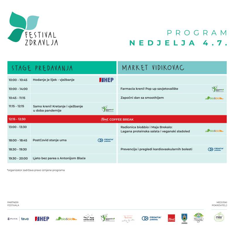 Dođi na Festival zdravlja u Maksimir 3. i 4. srpnja