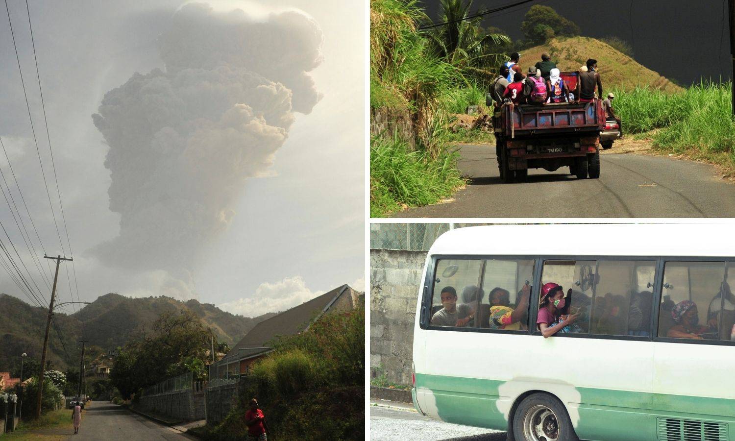 Evakuacija stanovništva zbog erupcije vulkana na Karibima