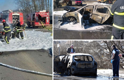 Zapalio se auto u Vrpolju blizu pumpe: 'Bila je na pumpi, točila plin, zapalila je cigaretu i bum'