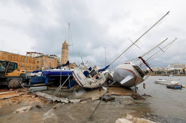 Aftermath of Storm Harry which wreaked havoc across Malta