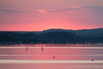 Stand up paddlers on Brombach lake