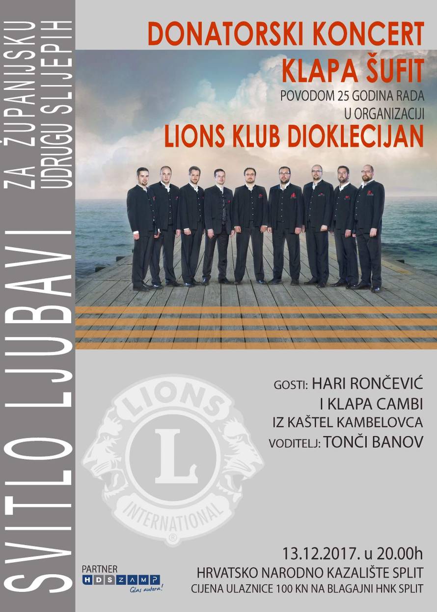 Klapa Šufit će slaviti 25 godina rada koncertom u HNK-u Split