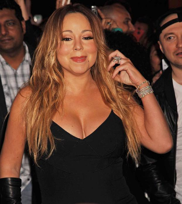 Mariah Carey visits Times Square to promote her new album "Me. I Am Mariah...The Elusive Chanteuse" - New York
