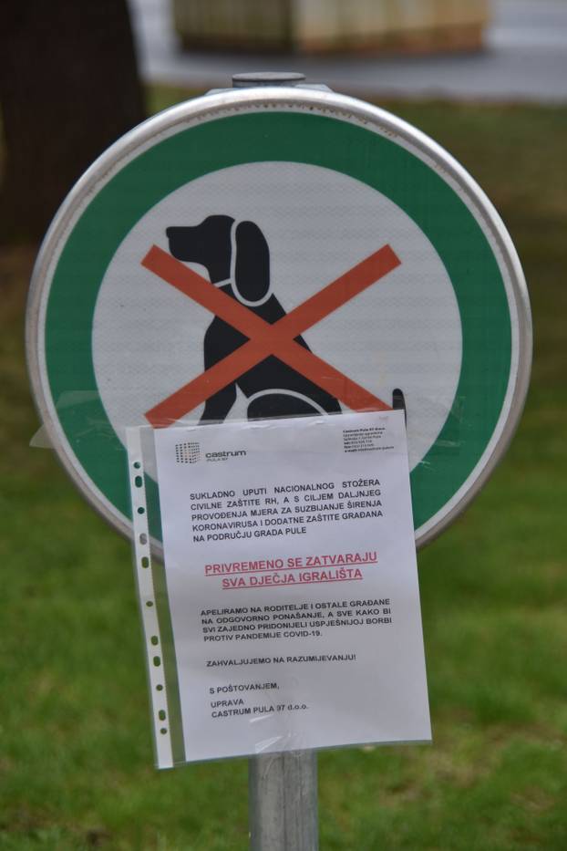 Građani Pule pridržavaju se naputaka te su ulice i parkovi potpuno prazni