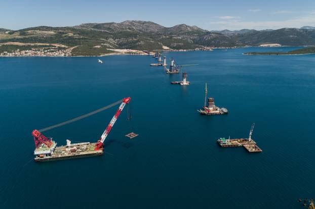 Pelješki most iz zraka